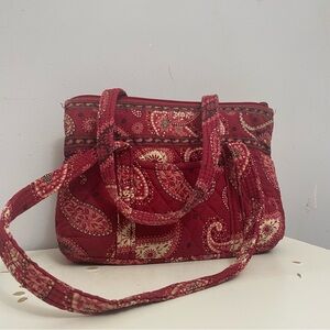 Vera Bradley Red Paisley Tote Bag